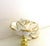 Our Studio Exclusive, Vintage Italian MCM Handcrafted Porcelain Rose Table Lamp Finials. Antique Ivory White with Gold...