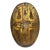 19th Century Brass Shield Shaped Griffin Wall Plaque For Sale