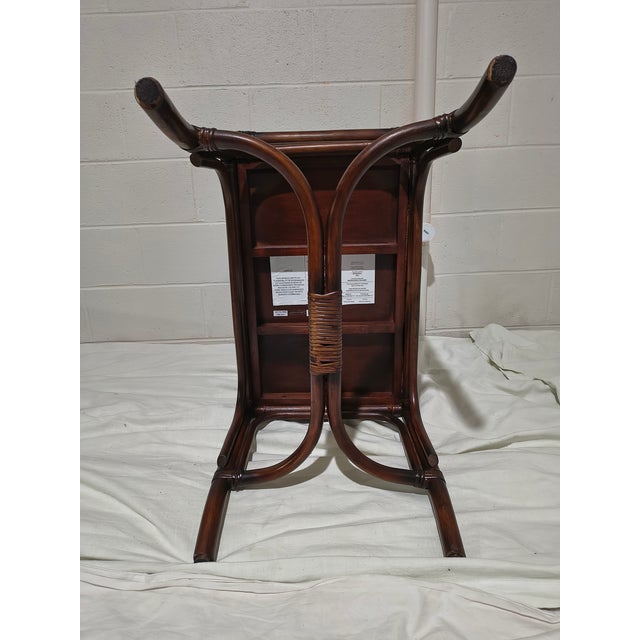 Pair of Rattan Benches Made in Phillipines Tobacco Brown For Sale - Image 11 of 12