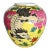 Vintage Chinese Famille Jaune Enameled Dragon and Foo Dog Vase For Sale