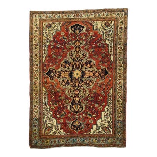 Late 18th Century Antique Farahan Sarouk Rug 3'8'' x 5'2'' For Sale