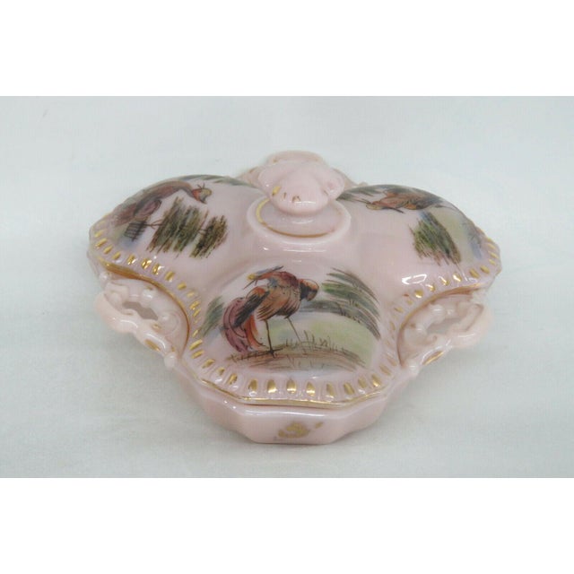 Mid 20th Century Cambridge Crown Tuscan Style Pink Glass Hand