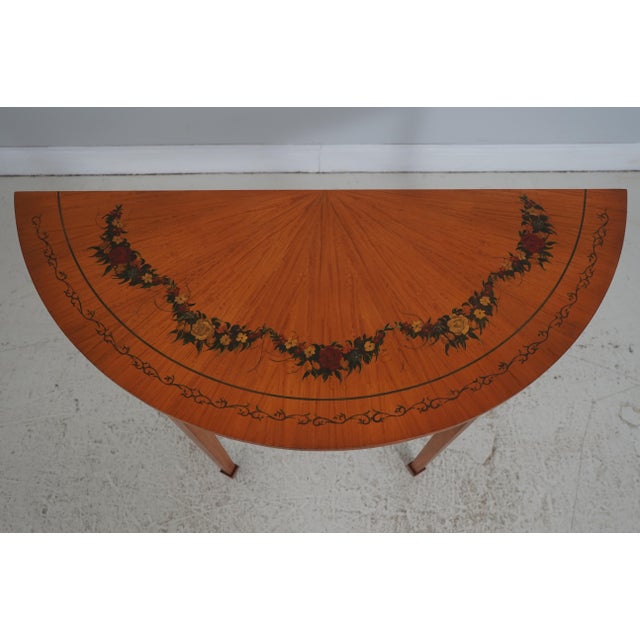 Pair of Adams Style Demilune Console Tables For Sale - Image 4 of 13