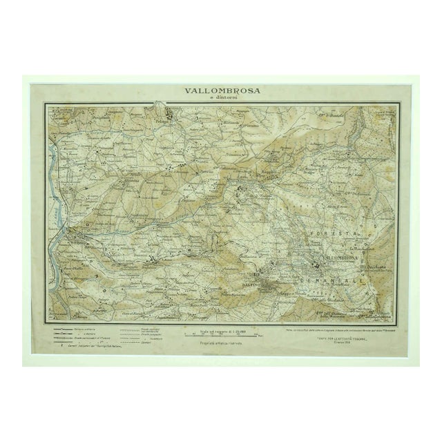 Unknown - Map of Vallombrosa - Florence 1926 For Sale