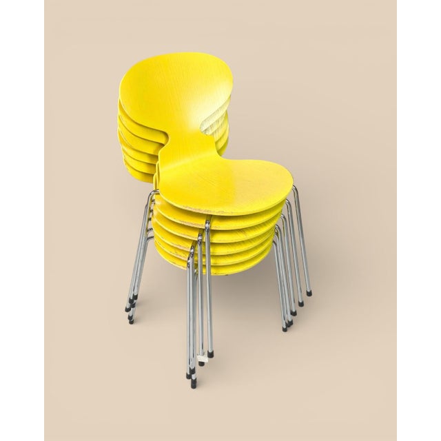 Set of 6 “The Ant” Chairs (Model 3101) Designer: Arne Jacobsen Manufacturer: Fritz Hansen Model: 3101 Country of origin:...
