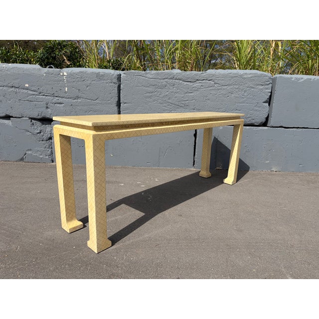 1980's Tessellated Bone Console Table For Sale - Image 13 of 17