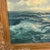 Blue Vintage Seascape Oil Painting – Ornate Gilt Frame For Sale - Image 8 of 12