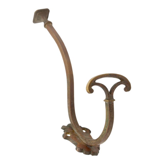 Mid 20th Century European Bronze Vintage Wall Hook For Sale