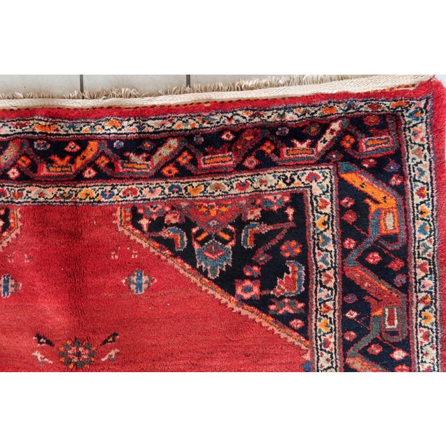 1960s, Handmade Vintage Persian Hamadan Rug 4.5' X 6.9' For Sale - Image 12 of 14