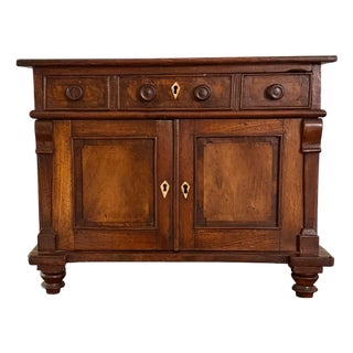 Italian Inlaid Tabletop Chest With Secret Compartments and Key For Sale