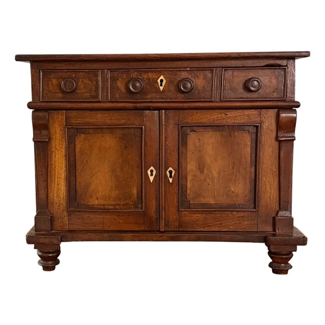 Italian Inlaid Tabletop Chest With Secret Compartments and Key For Sale