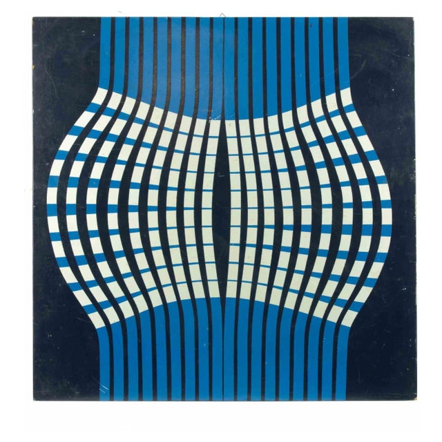 Aldo Moriconi, Geometric Composition, Enamel on Wood, 1967 For Sale