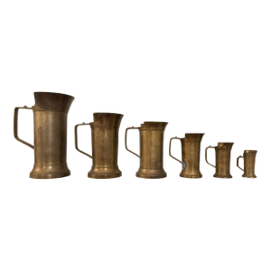Vintage Set of 6 Brass Measuring Cups