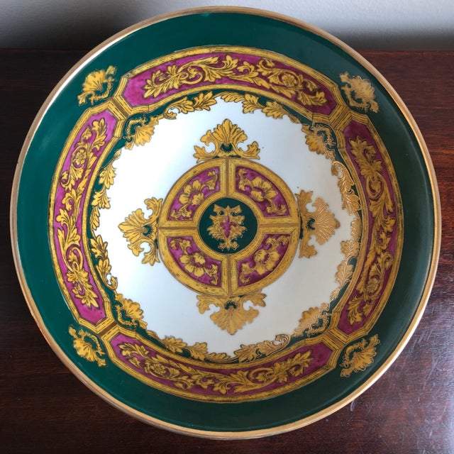 Late 20th Century Vintage Neoclassical Decorative Porcelain Bowl For Sale - Image 5 of 12