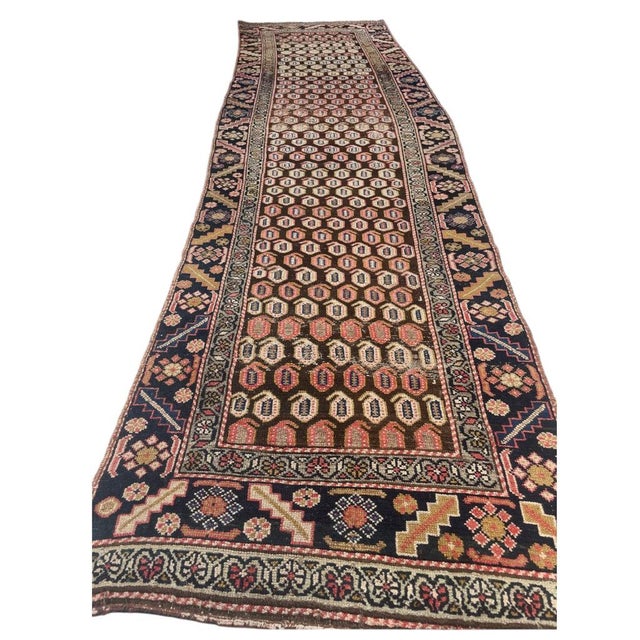 Antique Runner with Artistic Paisley Motifs Rug 3 x 10.8 For Sale In Milwaukee - Image 6 of 10