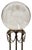 Large Crystal Glass Ball on Empire Style Silver Plate Tripod Stand For Sale In San Francisco - Image 6 of 6