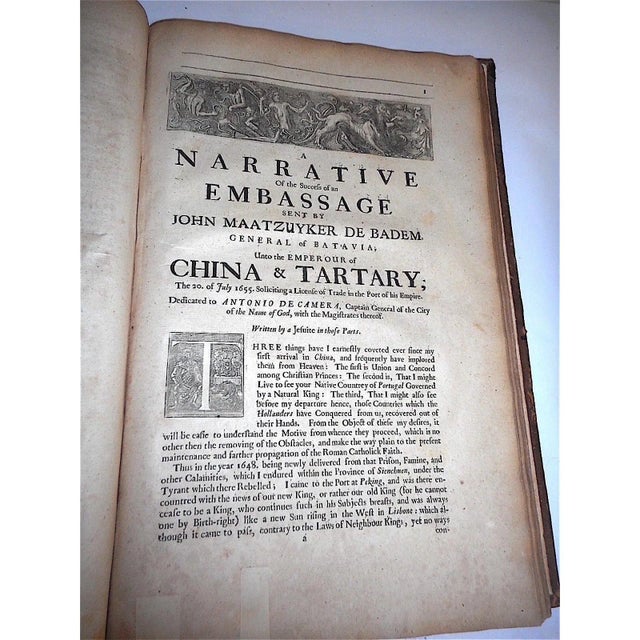 Extremely Rare 1669 First English Language Edition Of "An Embassy from the East-India Company By Johan Nieuhof The First...