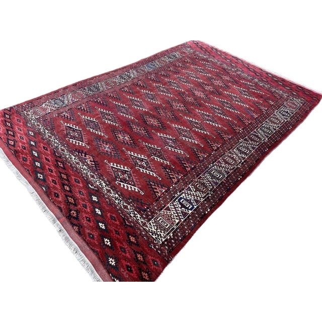 Antique Turkmen Yomut Rug, 1890s For Sale - Image 4 of 18
