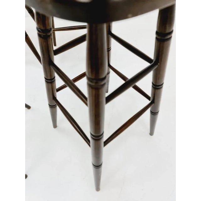 Wood Mid-Century Modern German Bar Stool in Wood, 1950s For Sale - Image 7 of 11