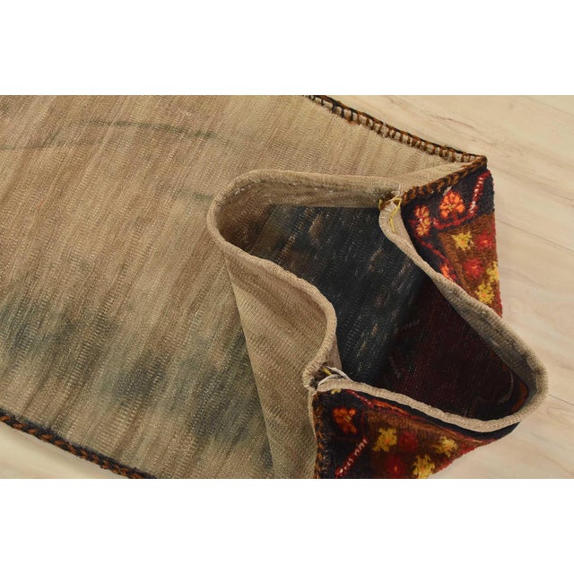 Malatya Rug Bag 1’10” X 3’8” Red Wool Vintage Tribal Hand-Knotted Carpet For Sale - Image 11 of 12