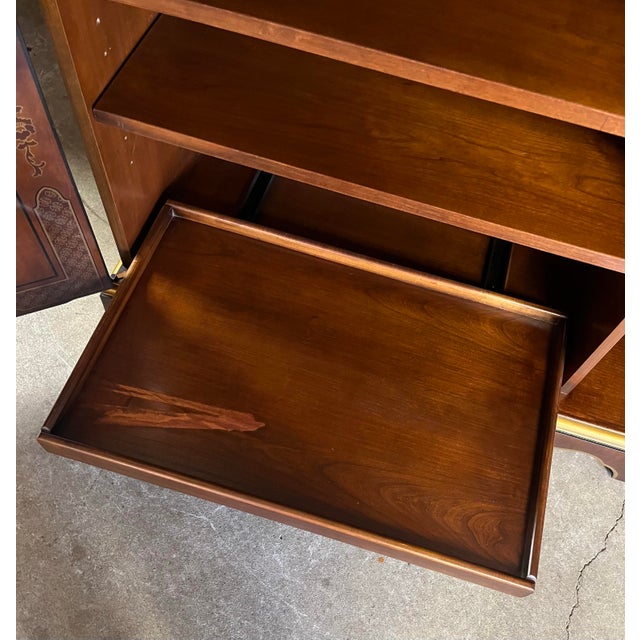 Brown 1980s Drexel Heritage "Et Cetera" Cabinet For Sale - Image 8 of 13