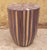 Contemporary Traditional Moroccan Resin and Walnut Wood Stool / Blue Bell Shape For Sale In Orlando - Image 6 of 6