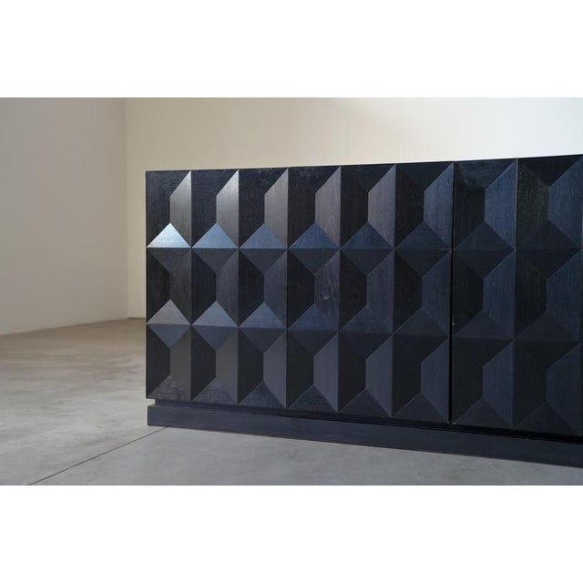 Brutalist Brutalist Black Sideboard by Frans Defour, Belgium, 1970s For Sale - Image 3 of 10