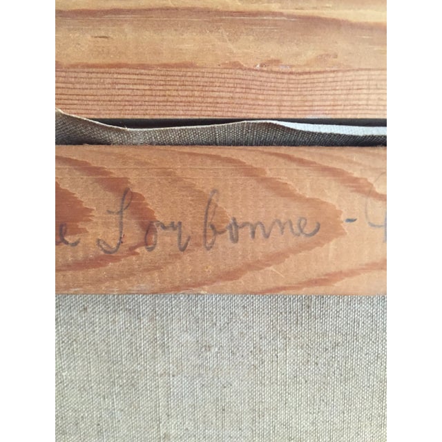 Textile Mid 20th Century Springtime in Montmartre, Paris in the Style of Georges Labonne, Framed For Sale - Image 7 of 8