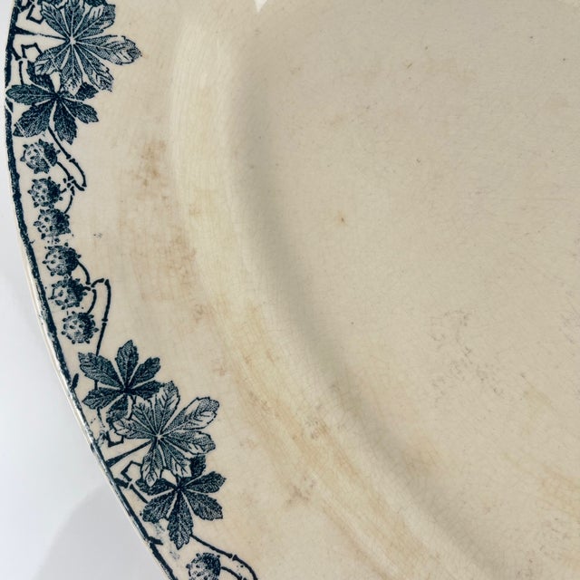 Oval Dish with Tunis Pattern by Longwy, 1890s For Sale - Image 12 of 14