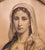 Pair of 19th Century French Sacred Heart Jesus and Mary Oval Giltwood Frames For Sale - Image 9 of 13