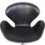 Vintage Swan Chair in Black Leather by Arne Jacobsen, 1964 For Sale - Image 3 of 18