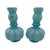 1960s Vintage Blue Opalescent Glass Perfume Bottles With Melon-Ribbed Design by Fenton Art Glass Company - A Pair For Sale - Image 5 of 12