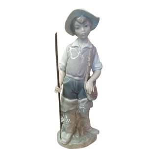 Gorgeous Lladro Spain Fisher Boy Figurine For Sale