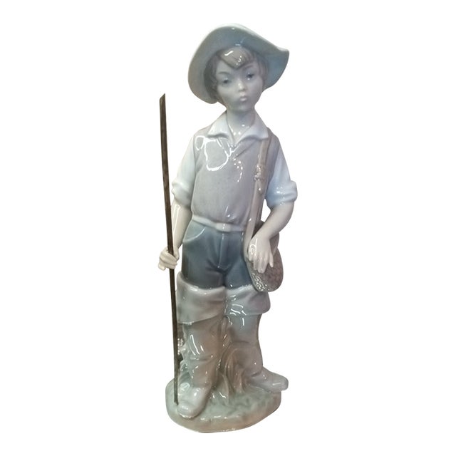 Gorgeous Lladro Spain Fisher Boy Figurine For Sale