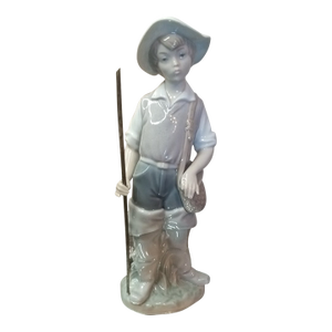 Gorgeous Lladro Spain Fisher Boy Figurine