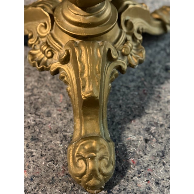 Early 20th Century Attributed to Kessler Cast Iron Ornate Boudoir Vanity Pivoting Chairs For Sale - Image 10 of 11