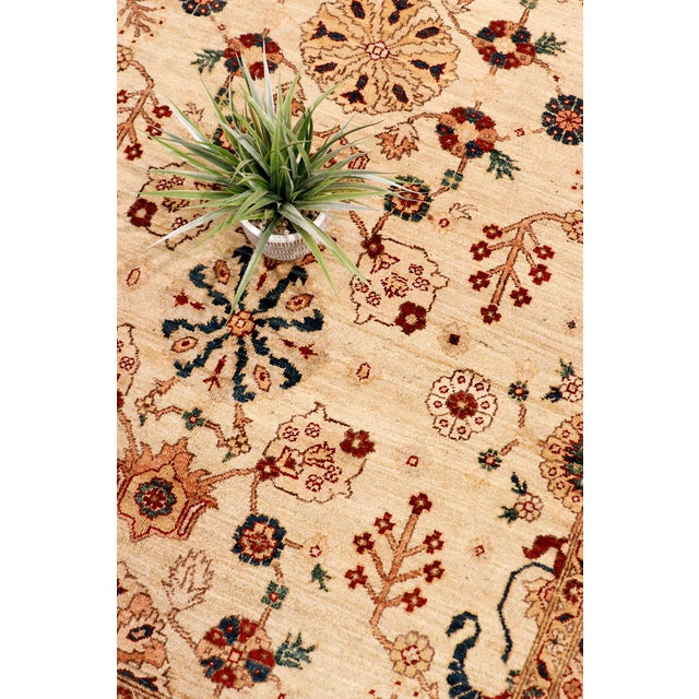 Modern Pasargad Home Melody Ivory Wool Area Rug- 6' 3" X 8' 9" For Sale - Image 3 of 4