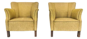 Danish Modern Club Chairs in the Style of Frits Henningsen