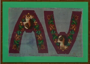 "Victorian KIng Charles Spaniel Needlepoint Slipper Last Screen"