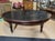 Large English Library Table in Dark Walnut with Leather Top, 1920s For Sale - Image 16 of 18