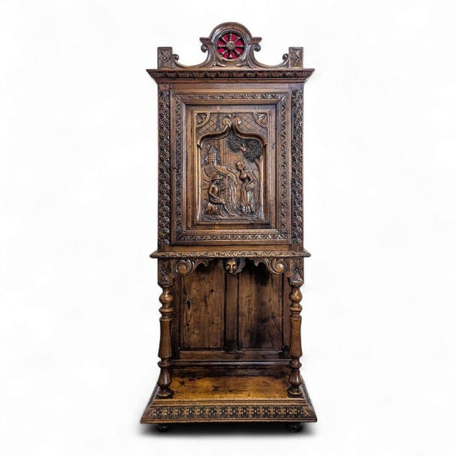 Brown Breton Style Chestnut Cabinet For Sale - Image 8 of 8