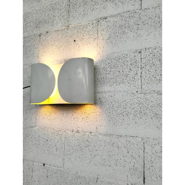 Metal White Metal Foglio Wall Lamp attributed to Afra and Tobia Scarpa for Flos, 1970s For Sale - Image 7 of 13