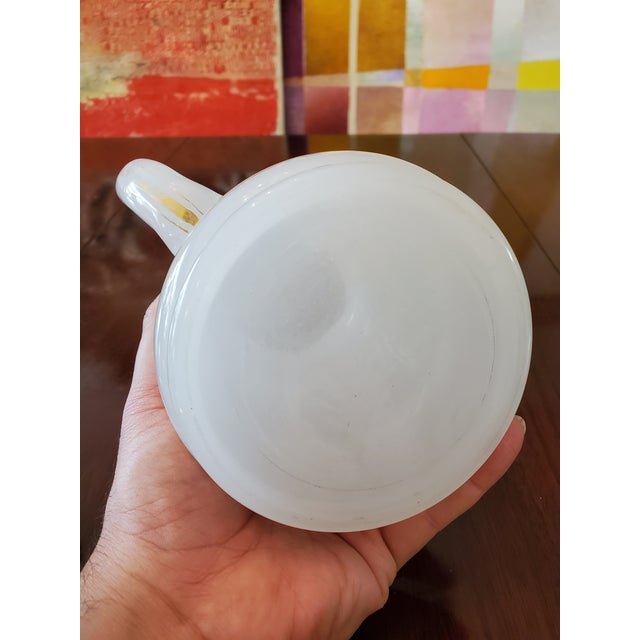 Late 19th Century Antique Large Handpainted Opaline Tankard For Sale - Image 5 of 7