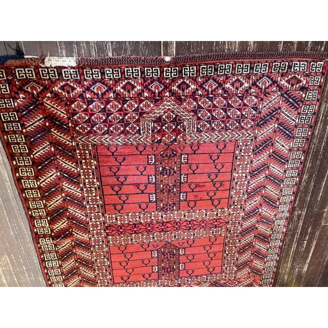 Antique Tekke Turkoman Ensi (Tent Door Rug) For Sale - Image 4 of 9