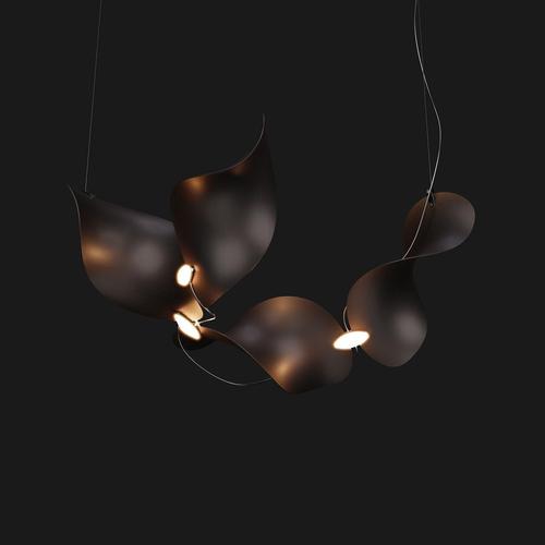 Not Yet Made - Made To Order Dune 4 Curve Pendant Light in Aluminum with Silver Anodized Finish by Moss Objects For Sale - Image 5 of 11
