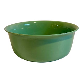 Vintage Large Jade Green Decorative Ceramic Planter or Centerpiece Bowl For Sale