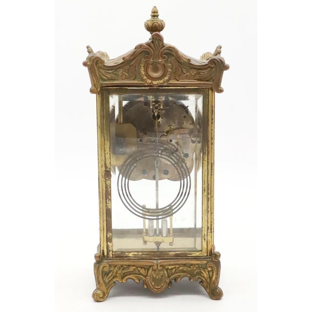 Antique New Haven Clock Co. Regulator Clock With Key For Sale - Image 11 of 13