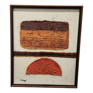 1970s Unknown Artist Oil Painting on Canvas Signed "Sloan", Framed