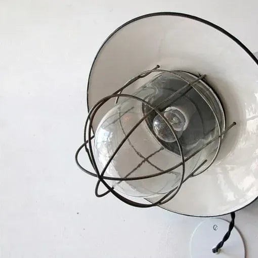 Metal Industrial Wall Lights - a Pair For Sale - Image 7 of 10