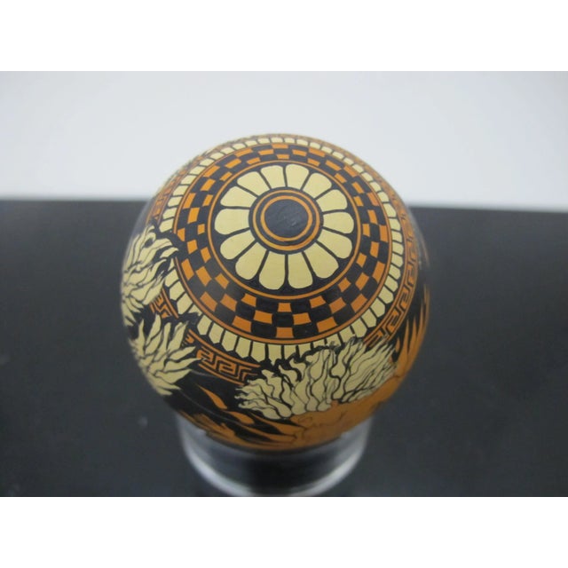 Yiannis Nomikos Male Erotic Mythology Gesso & Tempera Painting on Goose Egg Art For Sale - Image 4 of 6